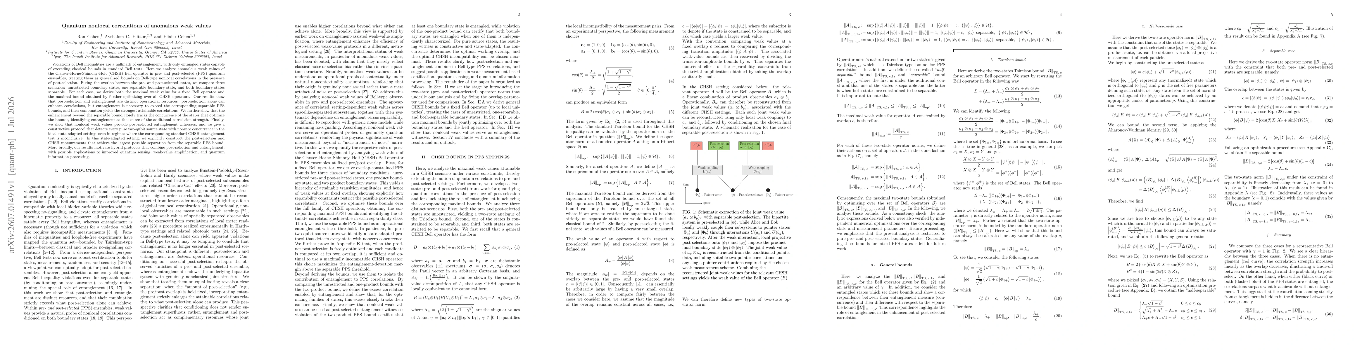 Thumbnail for Quantum nonlocal correlations of anomalous weak values