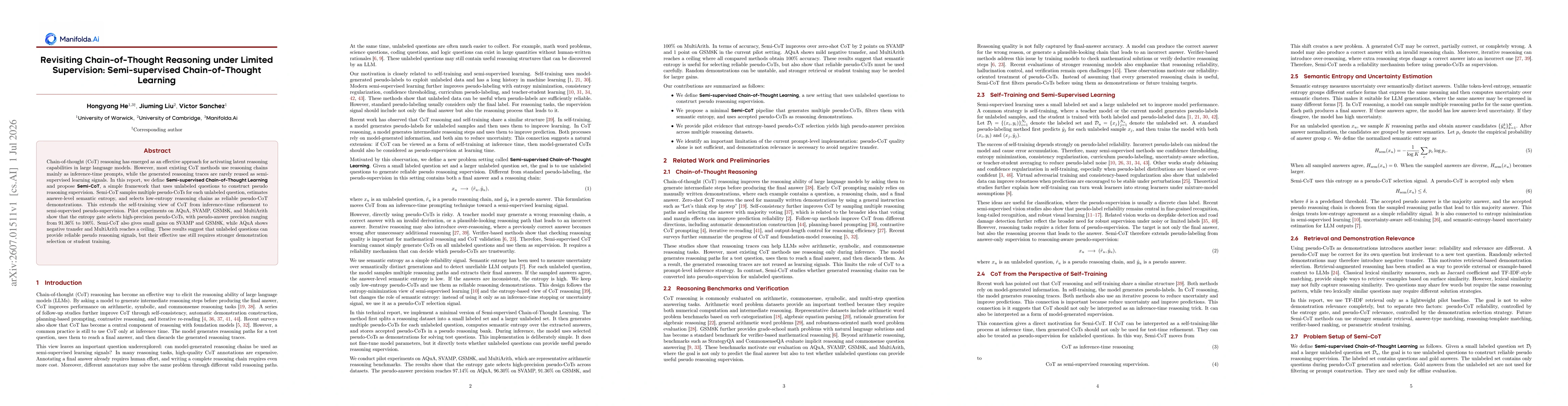 Thumbnail for Revisiting Chain-of-Thought Reasoning under Limited Supervision: Semi-supervised Chain-of-Thought Learning