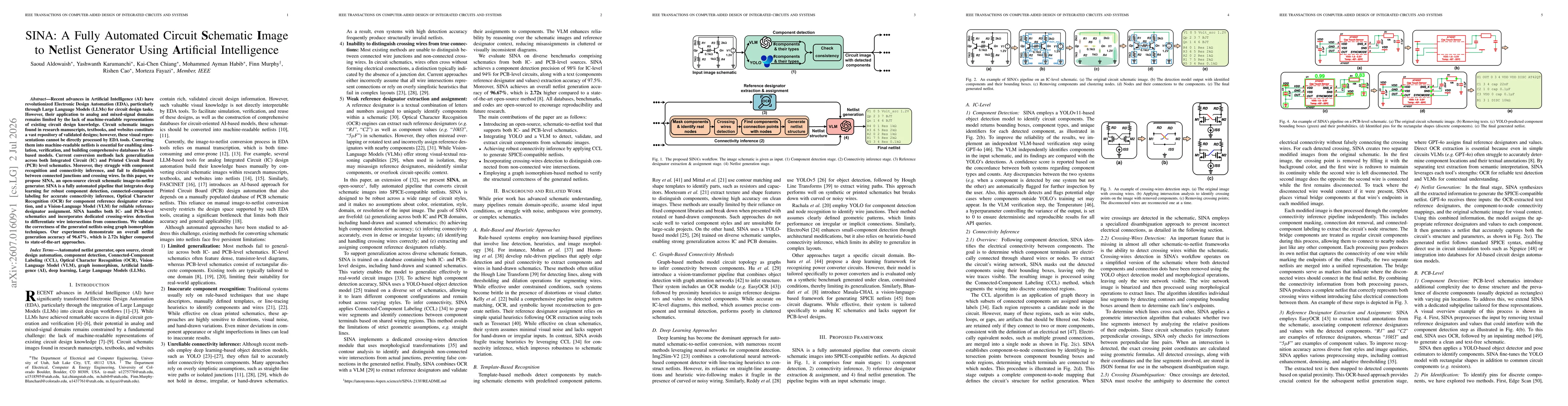 Thumbnail for SINA: A Fully Automated Circuit Schematic Image to Netlist Generator Using Artificial Intelligence