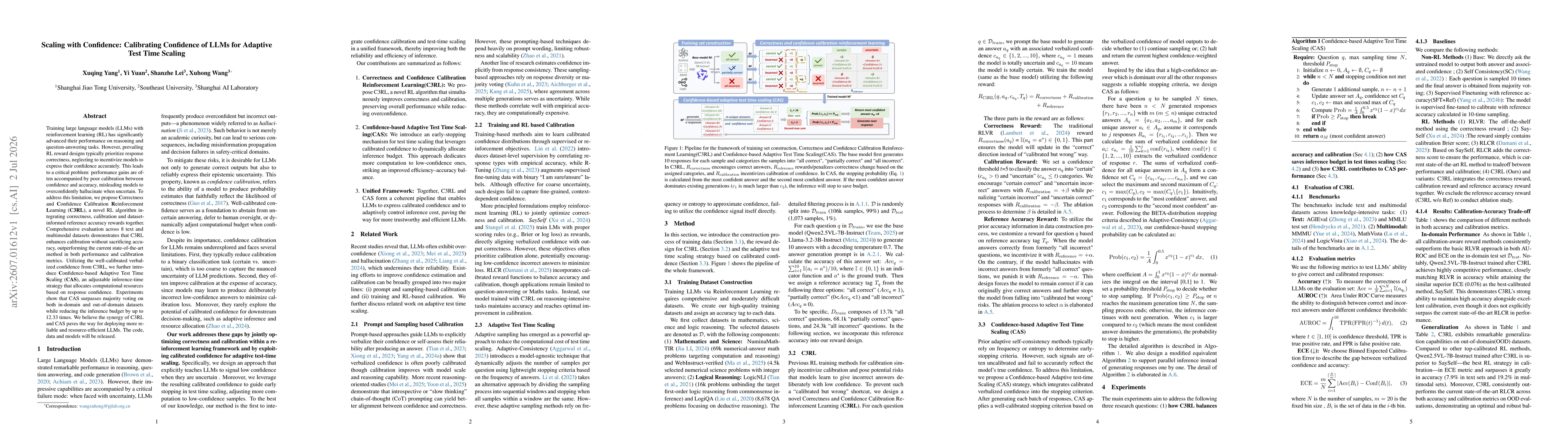 Thumbnail for Scaling with Confidence: Calibrating Confidence of LLMs for Adaptive Test Time Scaling