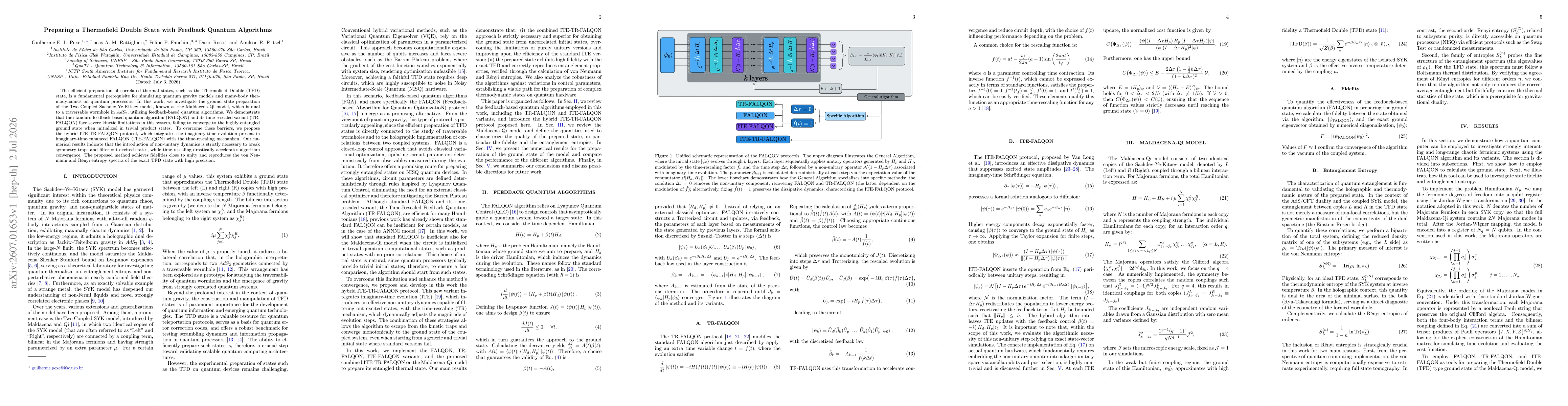 Thumbnail for Preparing a Thermofield Double State with Feedback Quantum Algorithms