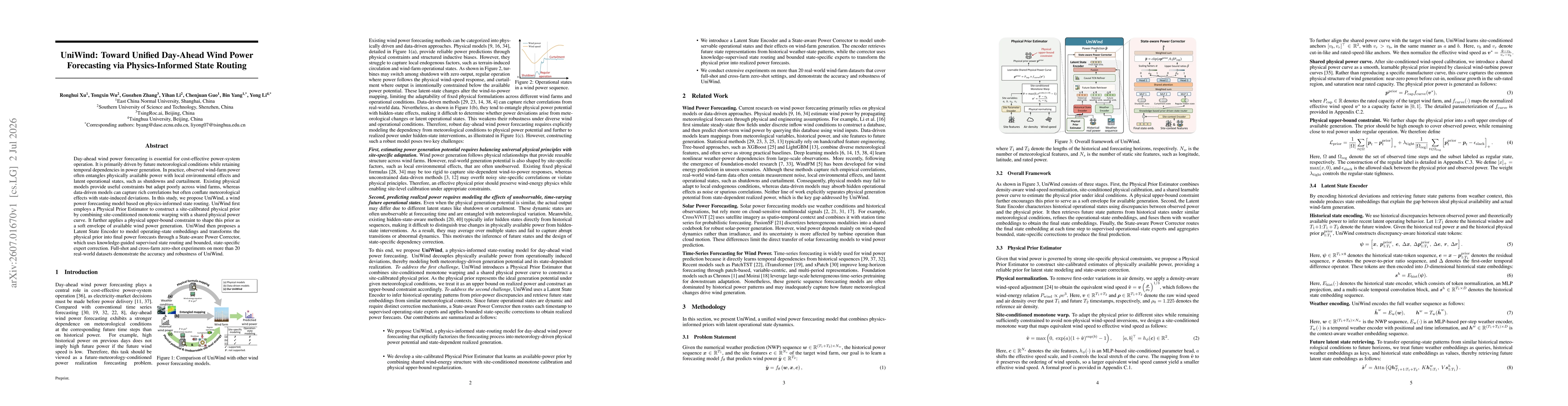 Thumbnail for UniWind: Toward Unified Day-Ahead Wind Power Forecasting via Physics-Informed State Routing