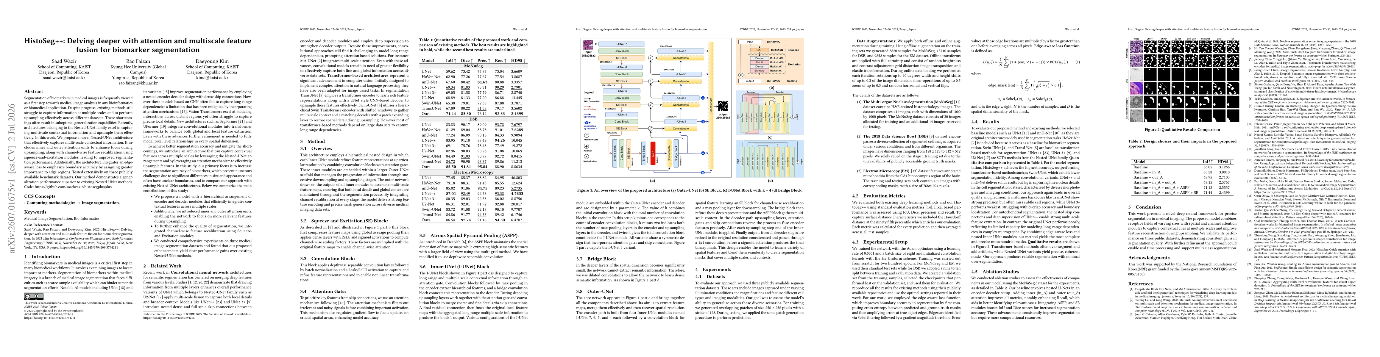 Thumbnail for HistoSeg++: Delving deeper with attention and multiscale feature fusion for biomarker segmentation