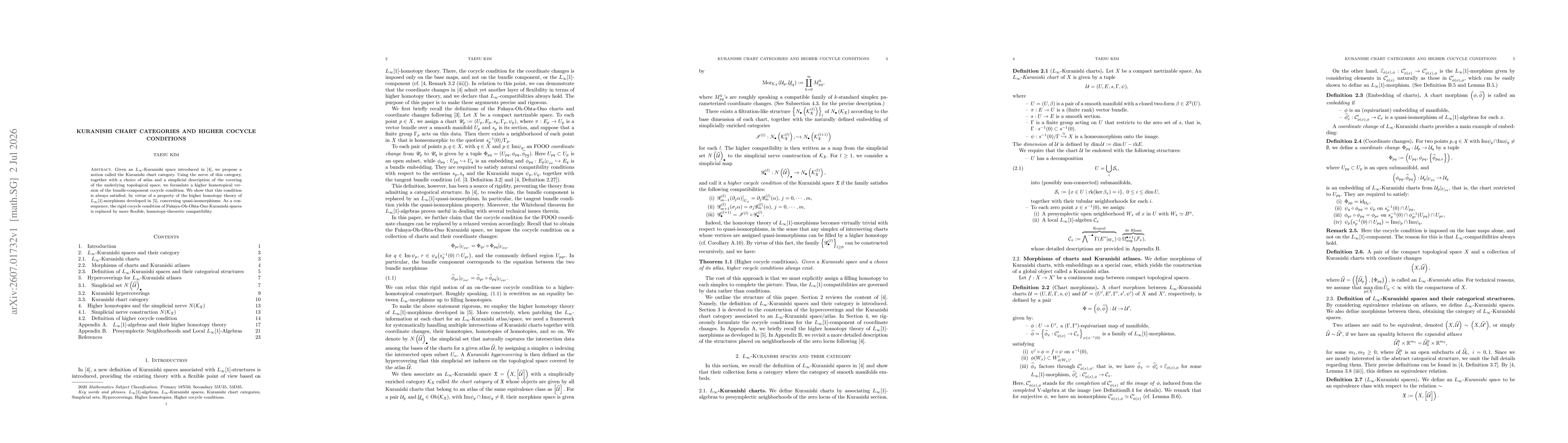 Thumbnail for Kuranishi chart categories and higher cocycle conditions