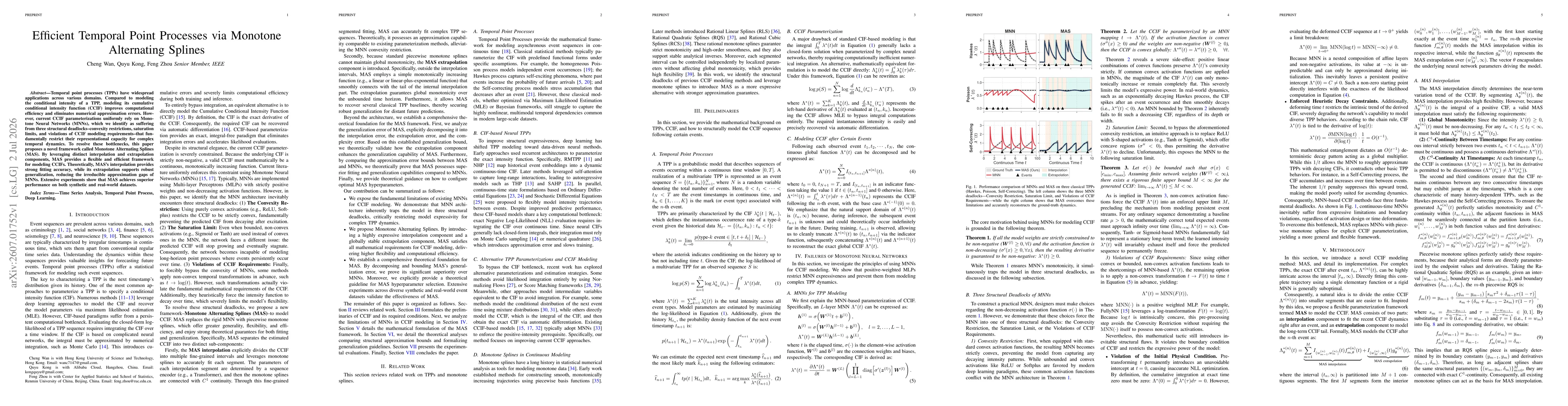 Thumbnail for Efficient Temporal Point Processes via Monotone Alternating Splines