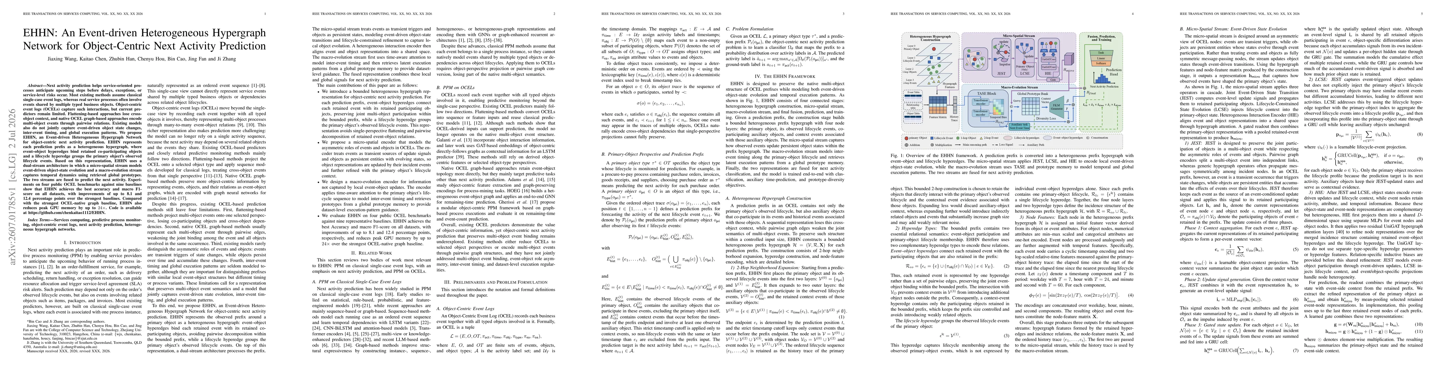 Thumbnail for EHHN: An Event-driven Heterogeneous Hypergraph Network for Object-Centric Next Activity Prediction