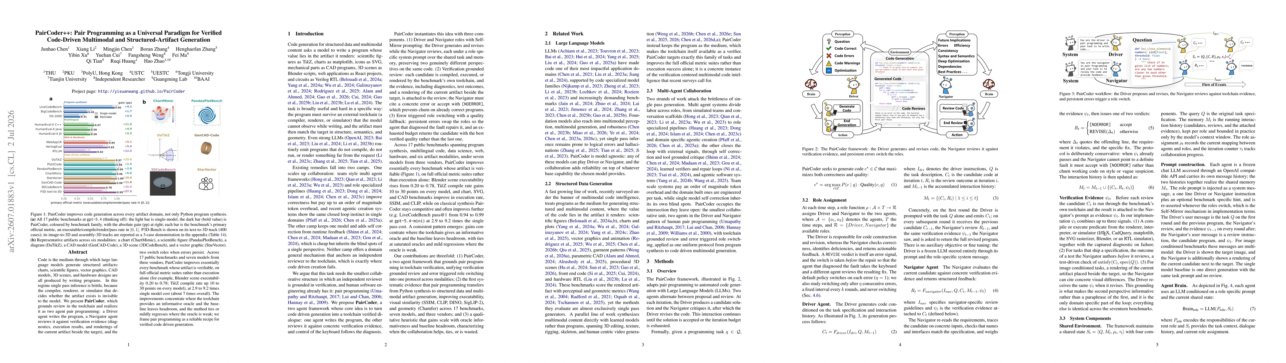 Thumbnail for PairCoder++: Pair Programming as a Universal Paradigm for Verified Code-Driven Multimodal and Structured-Artifact Generation
