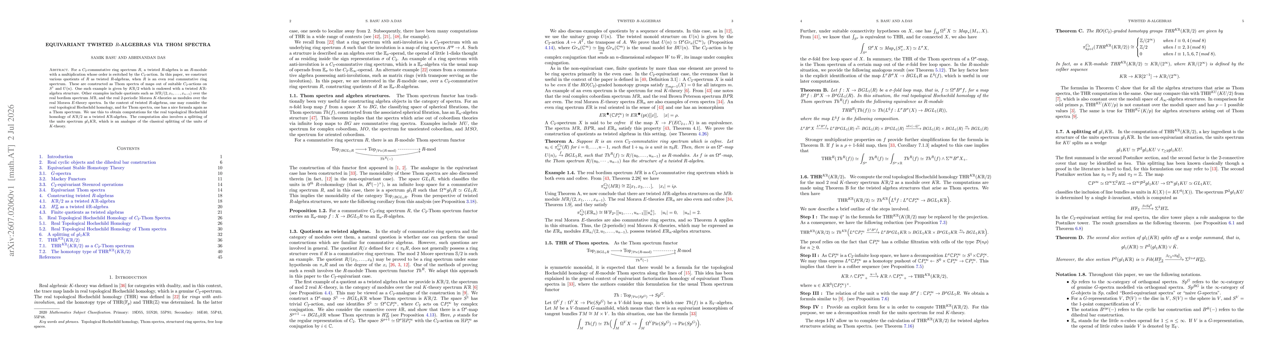 Thumbnail for Equivariant twisted $R$-algebras via Thom spectra