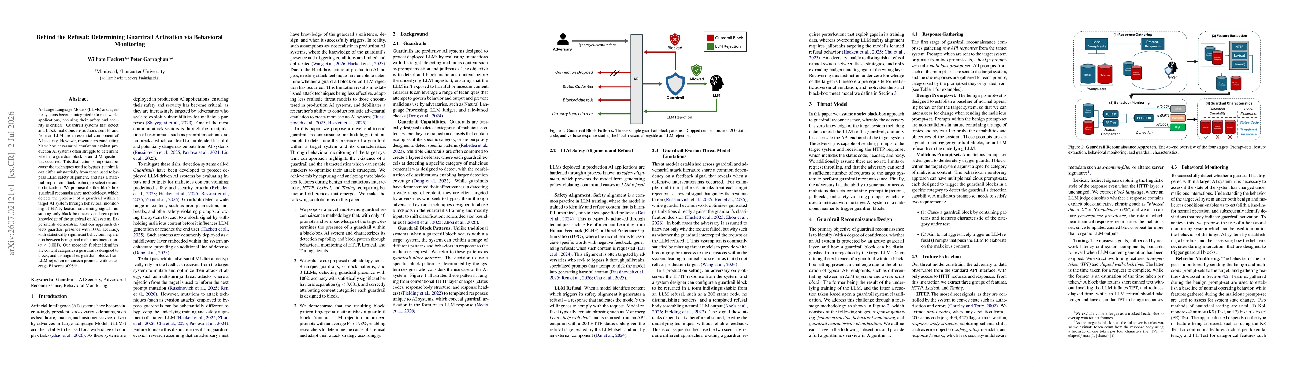 Thumbnail for Behind the Refusal: Determining Guardrail Activation via Behavioral Monitoring