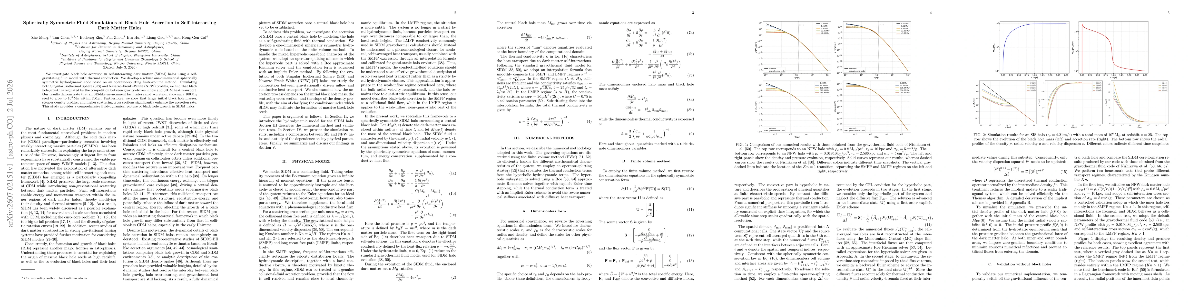 Thumbnail for Spherically Symmetric Fluid Simulations of Black Hole Accretion in Self-Interacting Dark Matter Halos