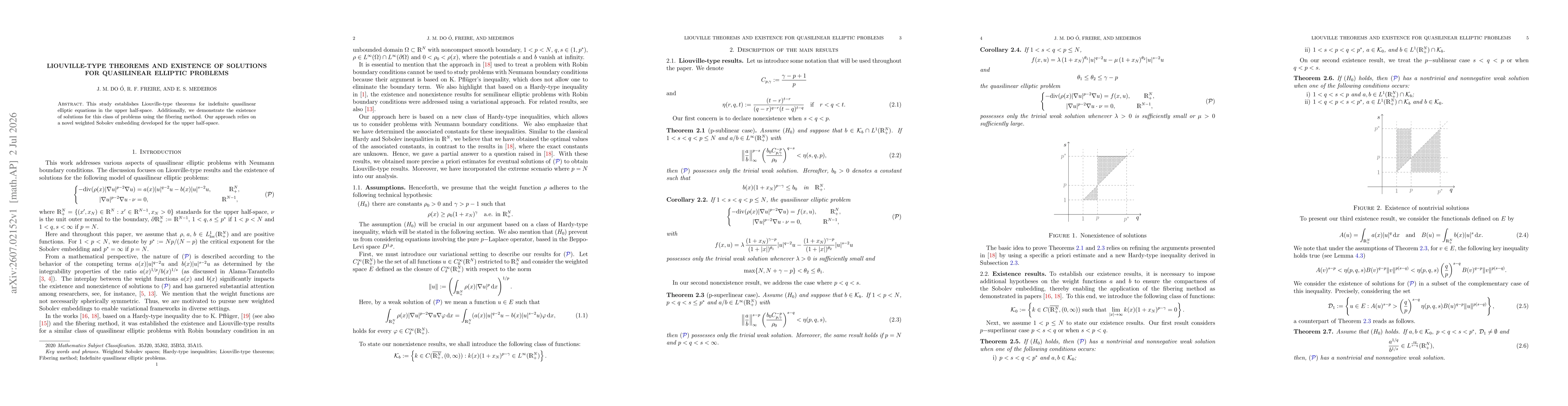 Thumbnail for Liouville-type theorems and existence of solutions for quasilinear elliptic problems