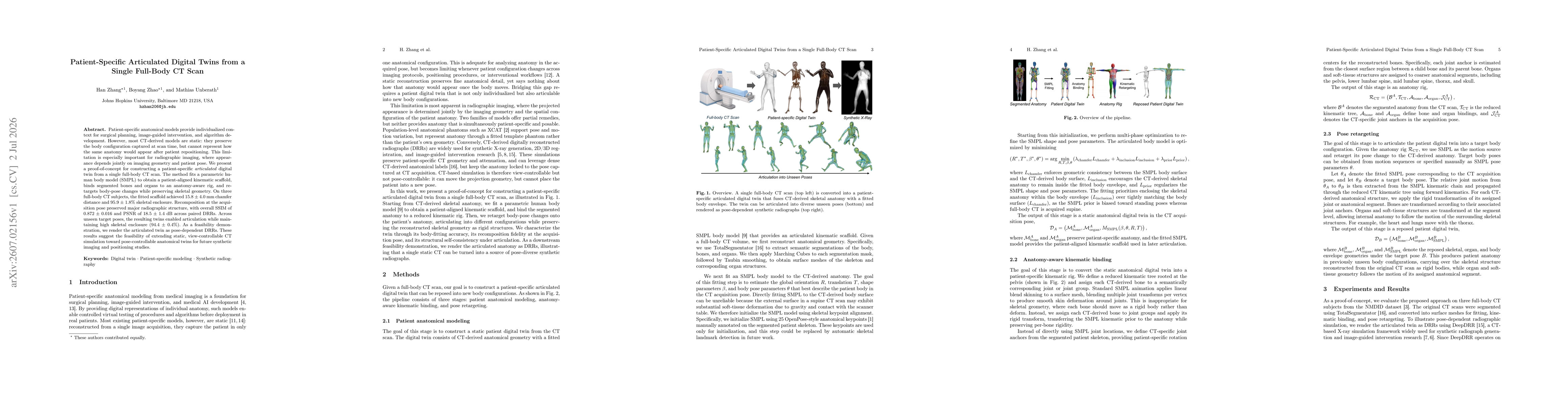 Thumbnail for Patient-Specific Articulated Digital Twins from a Single Full-Body CT Scan