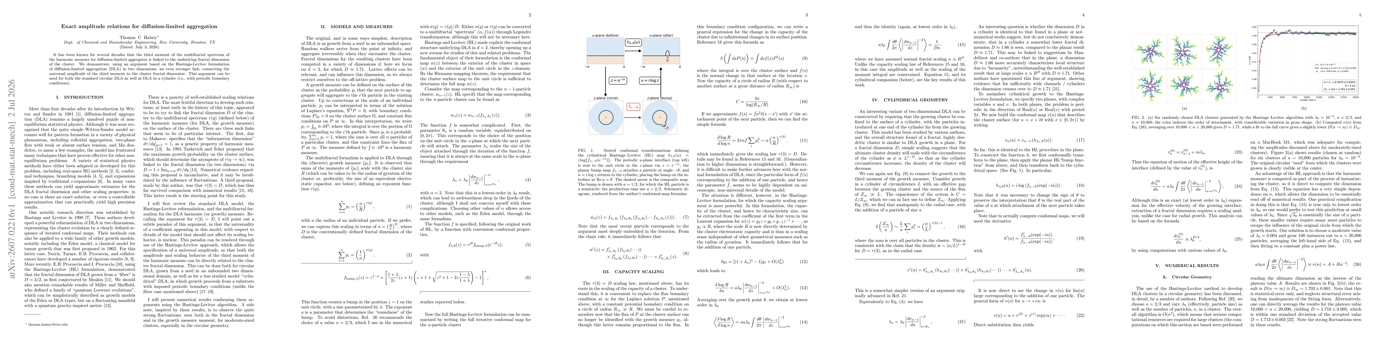 Thumbnail for Exact amplitude relations for diffusion-limited aggregation