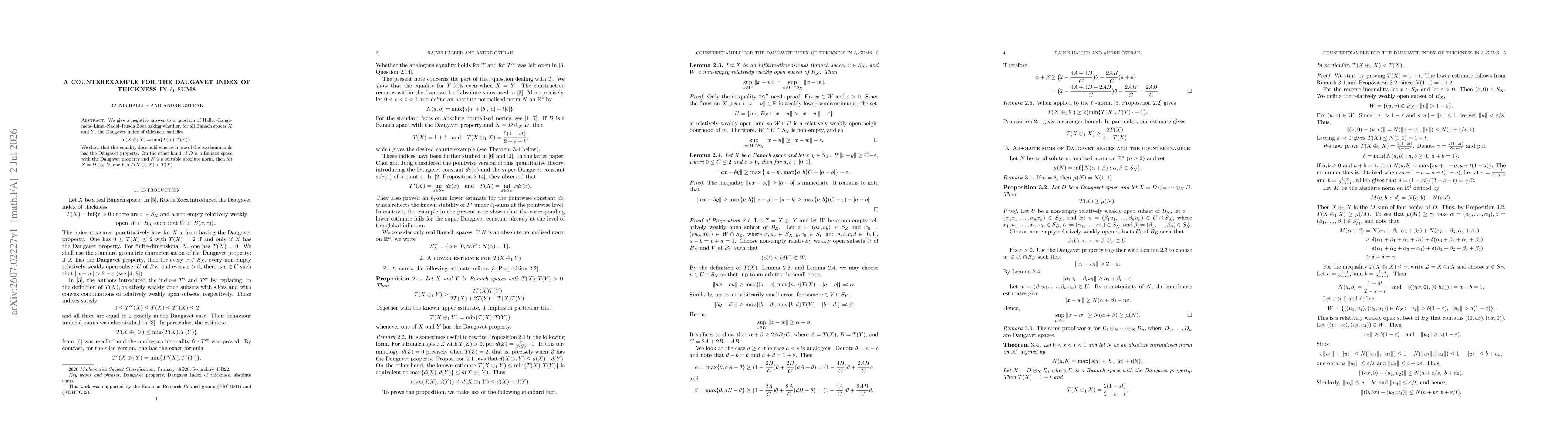 Thumbnail for A counterexample for the Daugavet index of thickness in $\ell_1$-sums