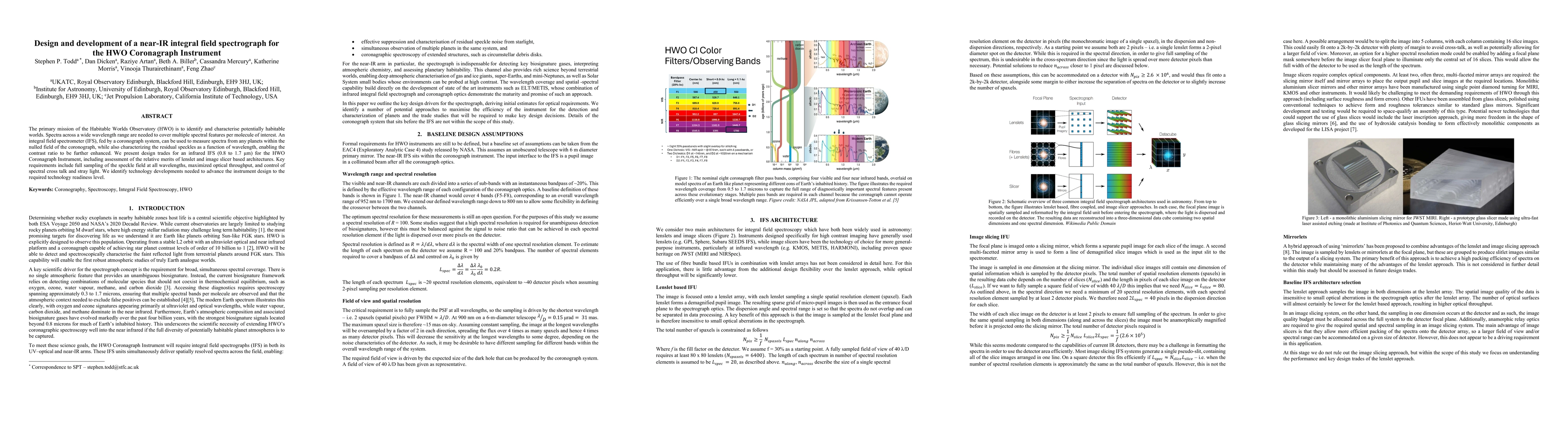 Thumbnail for Design and development of a near-IR integral field spectrograph for the HWO Coronagraph Instrument