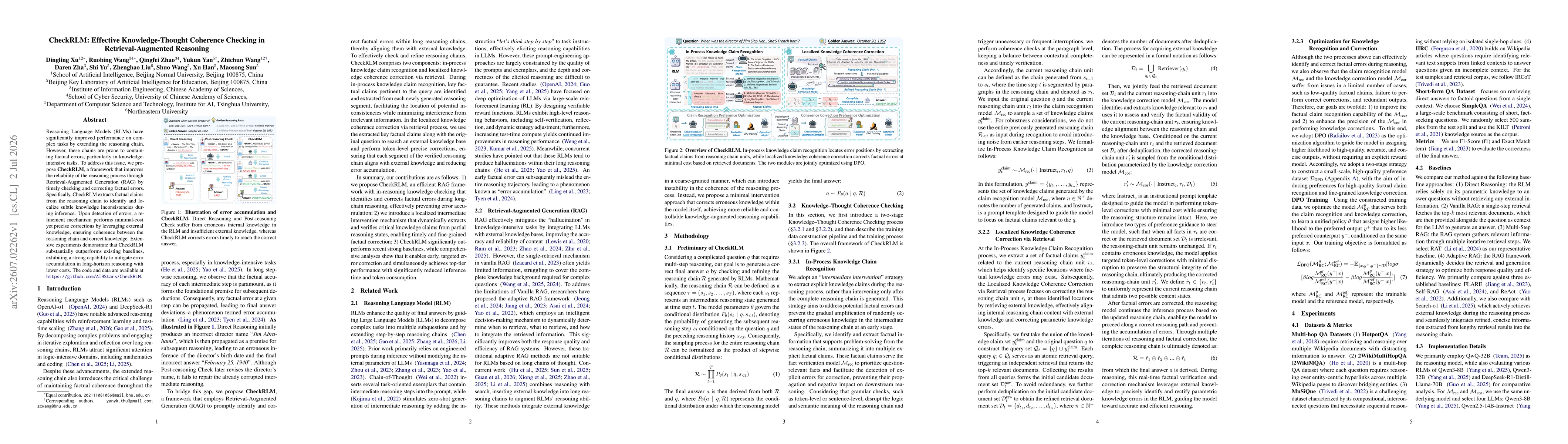 Thumbnail for CheckRLM: Effective Knowledge-Thought Coherence Checking in Retrieval-Augmented Reasoning