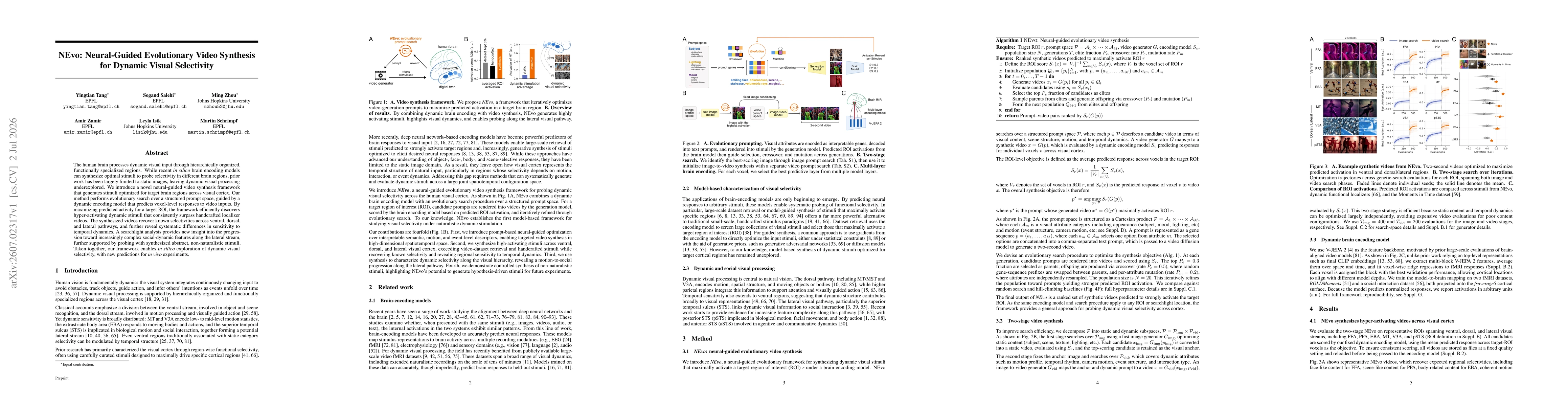 Thumbnail for NEvo: Neural-Guided Evolutionary Video Synthesis for Dynamic Visual Selectivity