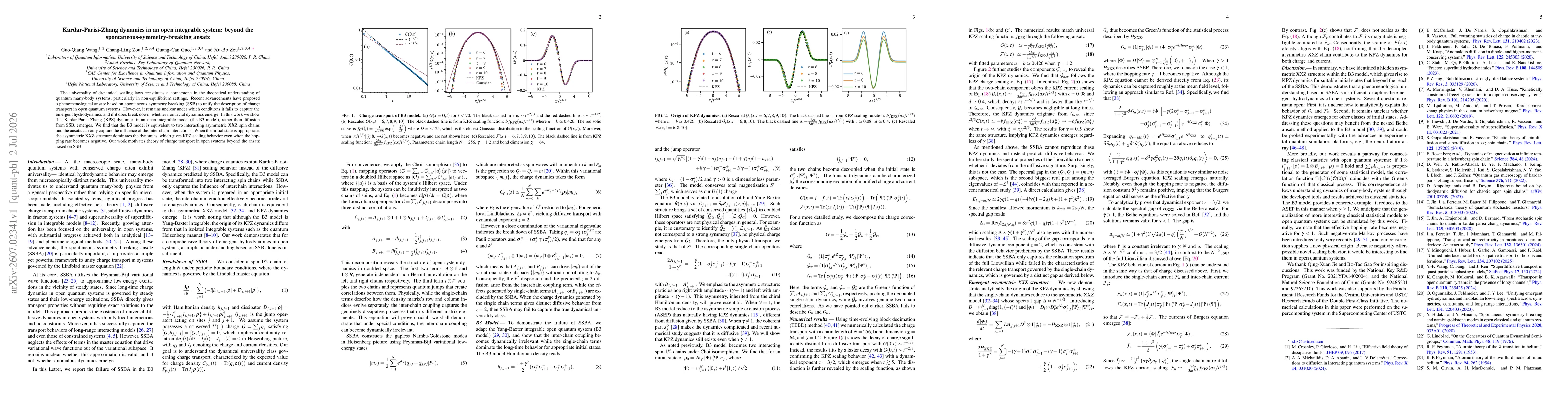 Thumbnail for Kardar-Parisi-Zhang dynamics in an open integrable system: beyond the spontaneous-symmetry-breaking ansatz