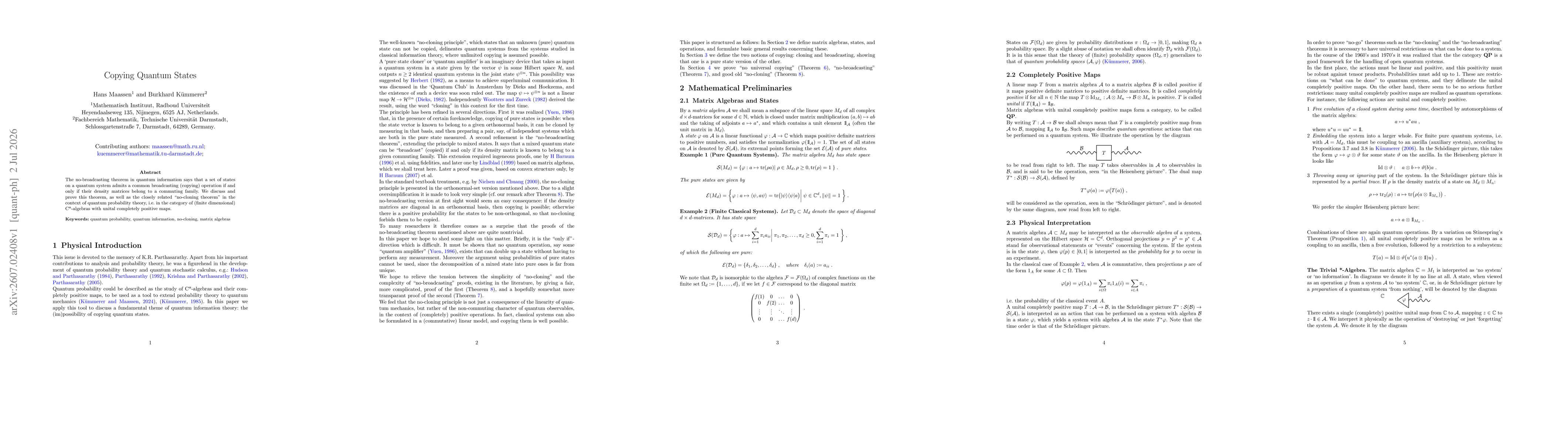 Thumbnail for Copying Quantum States