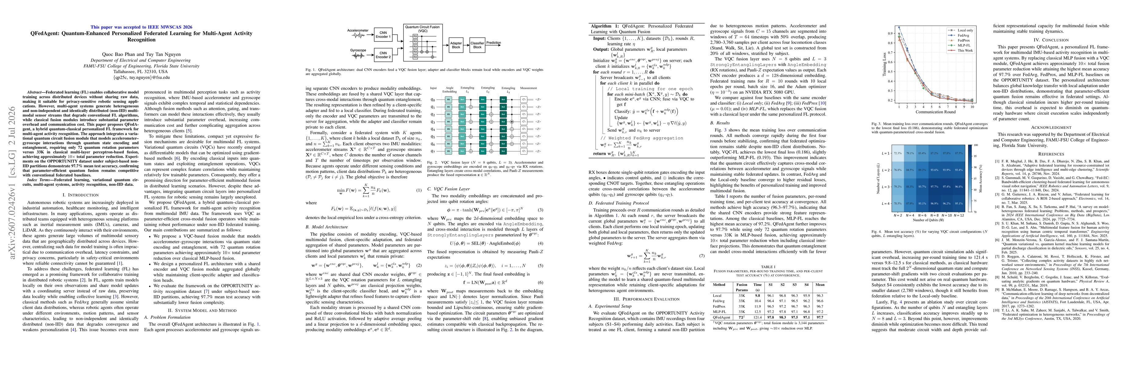 Thumbnail for QFedAgent: Quantum-Enhanced Personalized Federated Learning for Multi-Agent Activity Recognition