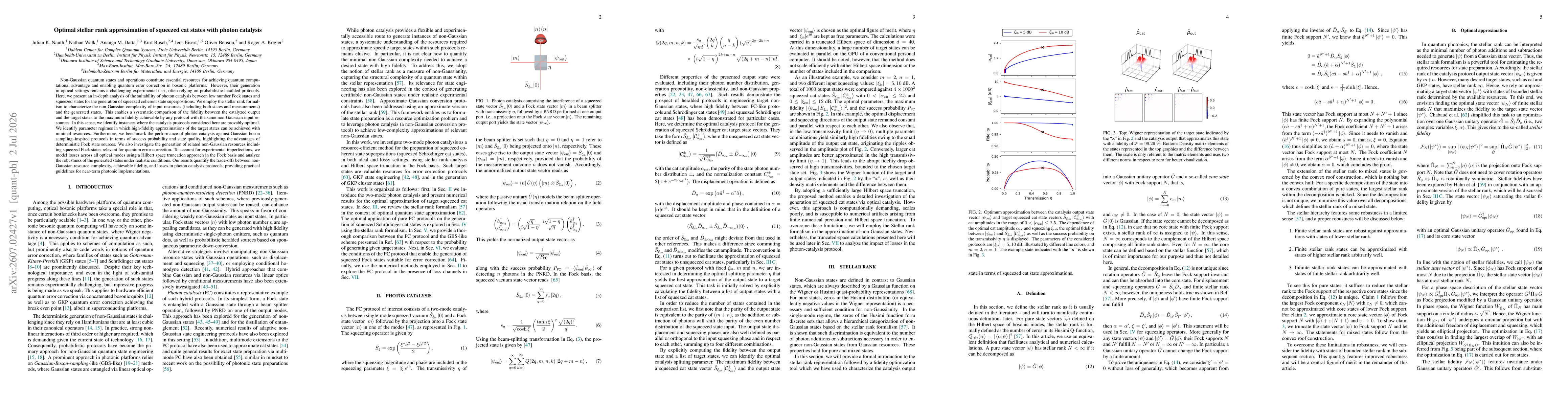 Thumbnail for Optimal stellar rank approximation of squeezed cat states with photon catalysis