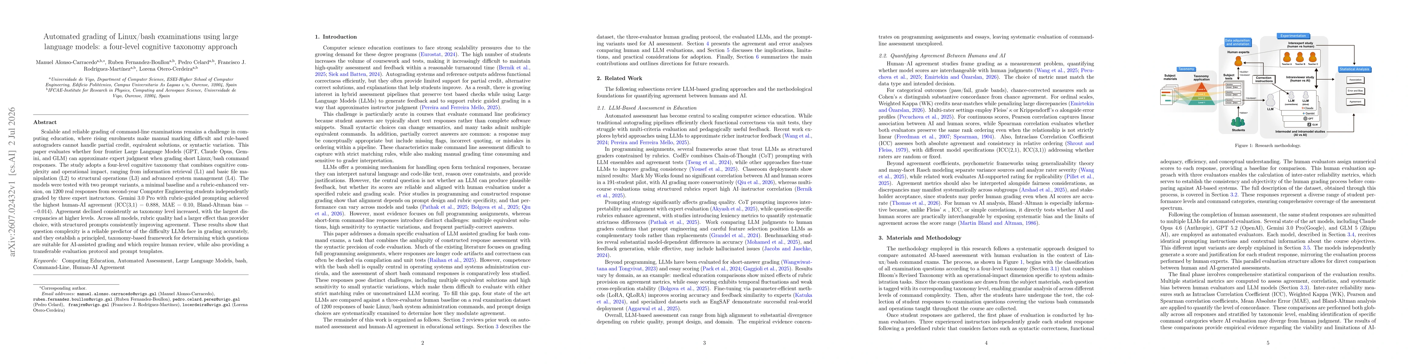 Thumbnail for Automated grading of Linux/bash examinations using large language models: a four-level cognitive taxonomy approach