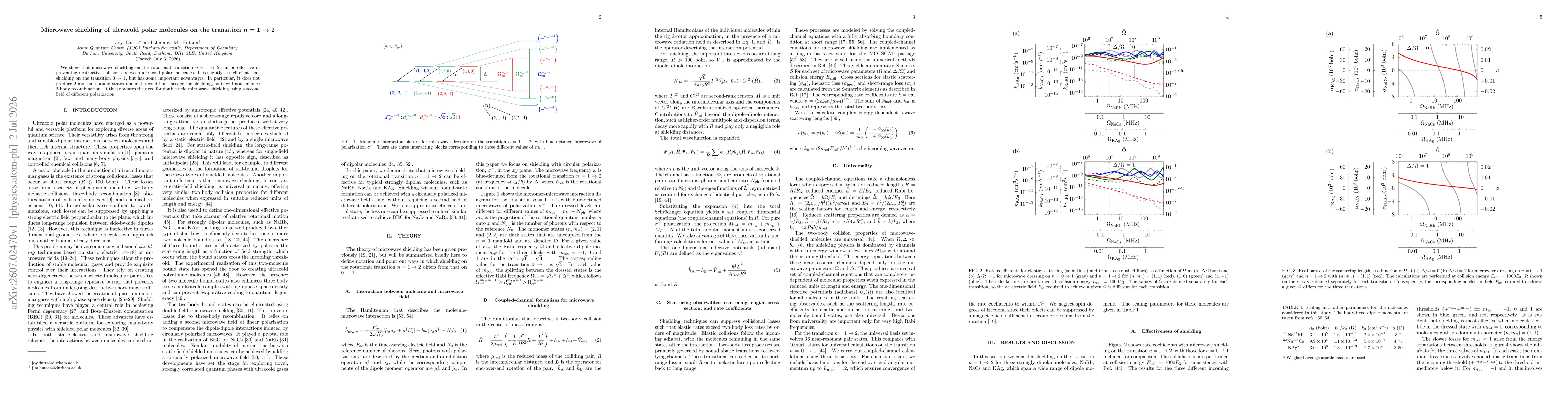 Thumbnail for Microwave shielding of ultracold polar molecules on the transition $\boldsymbol{n=1 \rightarrow 2}$