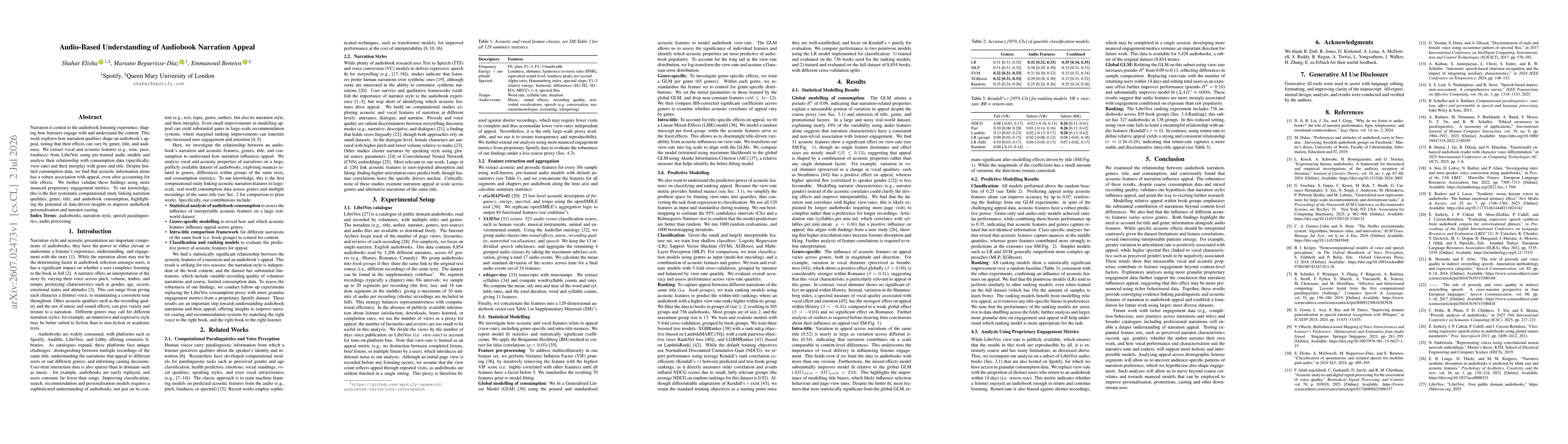 Thumbnail for Audio-Based Understanding of Audiobook Narration Appeal