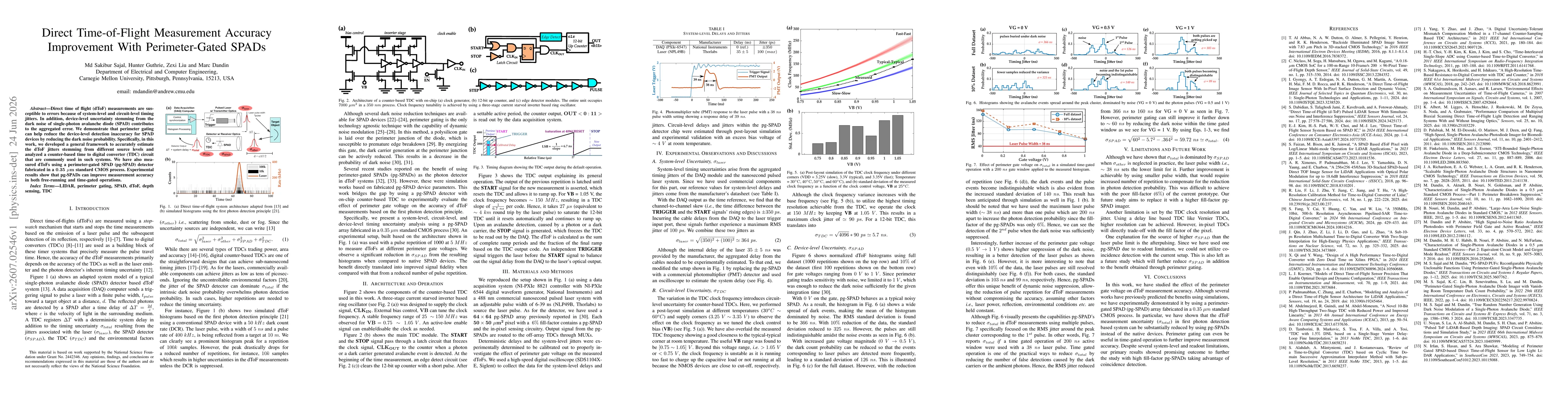 Thumbnail for Direct Time-of-Flight Measurement Accuracy Improvement With Perimeter-Gated SPADs