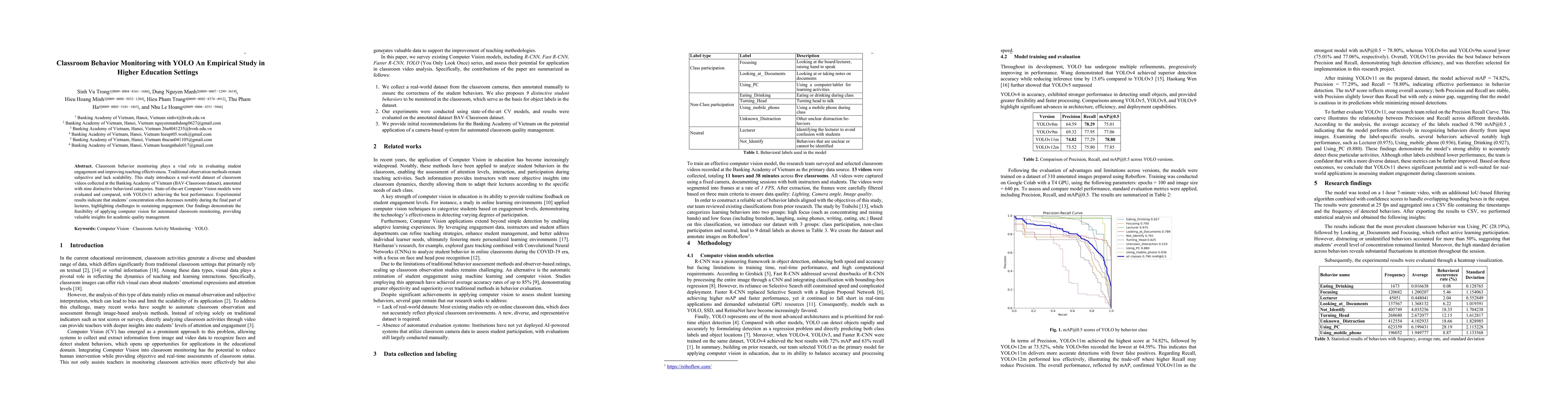 Thumbnail for Classroom Behavior Monitoring with YOLO An Empirical Study in Higher Education Settings