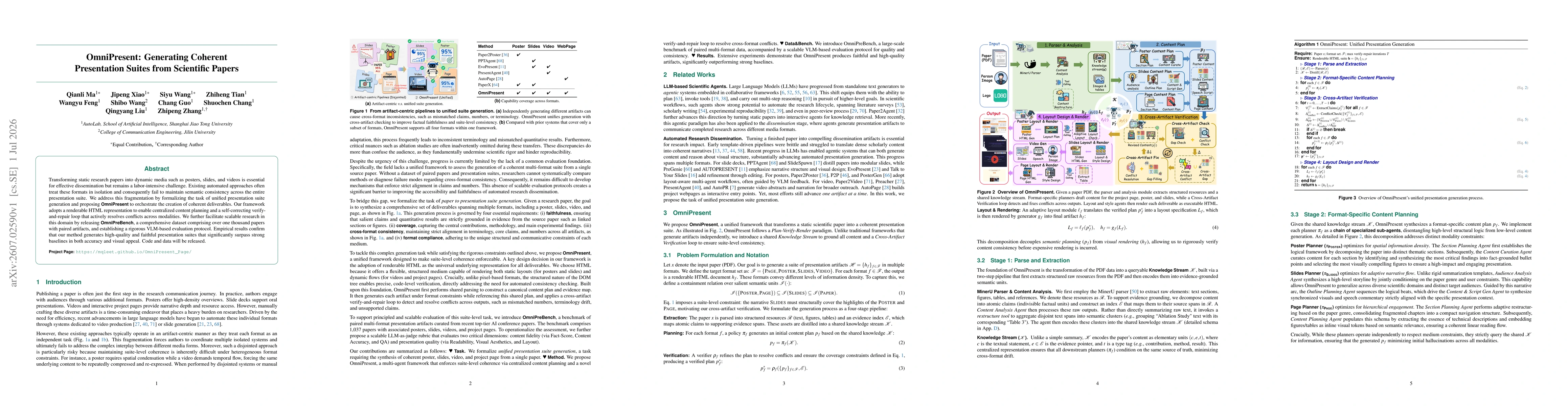 Thumbnail for OmniPresent: Generating Coherent Presentation Suites from Scientific Papers