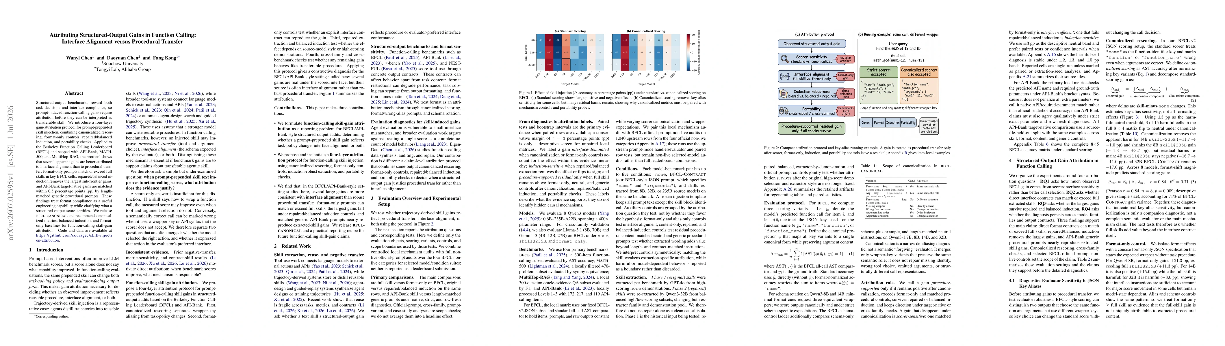 Thumbnail for Attributing Structured-Output Gains in Function Calling: Interface Alignment versus Procedural Transfer
