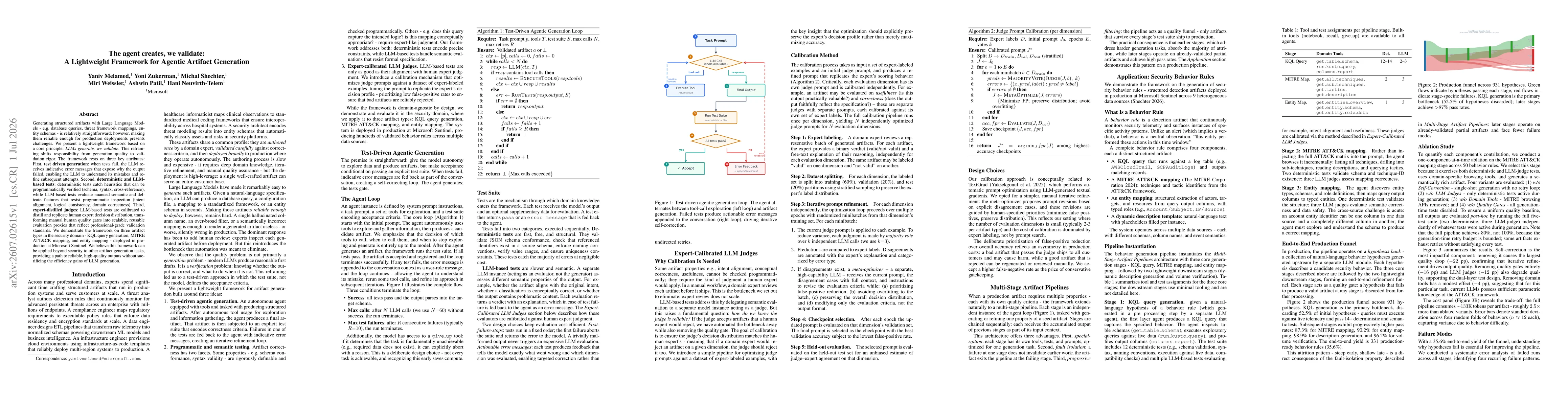 Thumbnail for The agent creates, we validate: A Lightweight Framework for Agentic Artifact Generation
