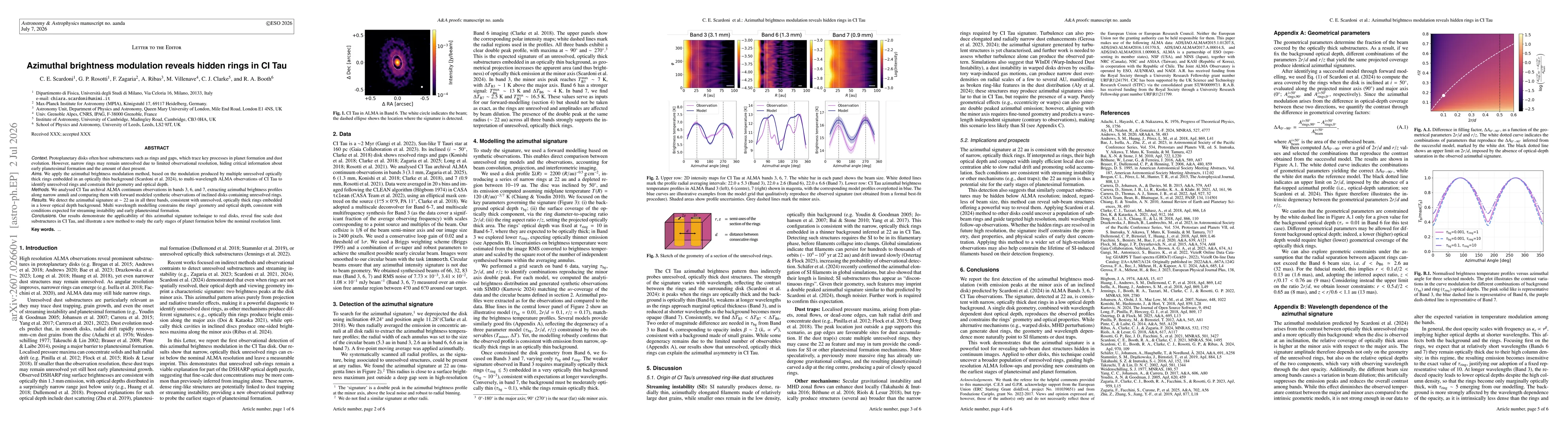 Thumbnail for Azimuthal brightness modulation reveals hidden rings in CI Tau
