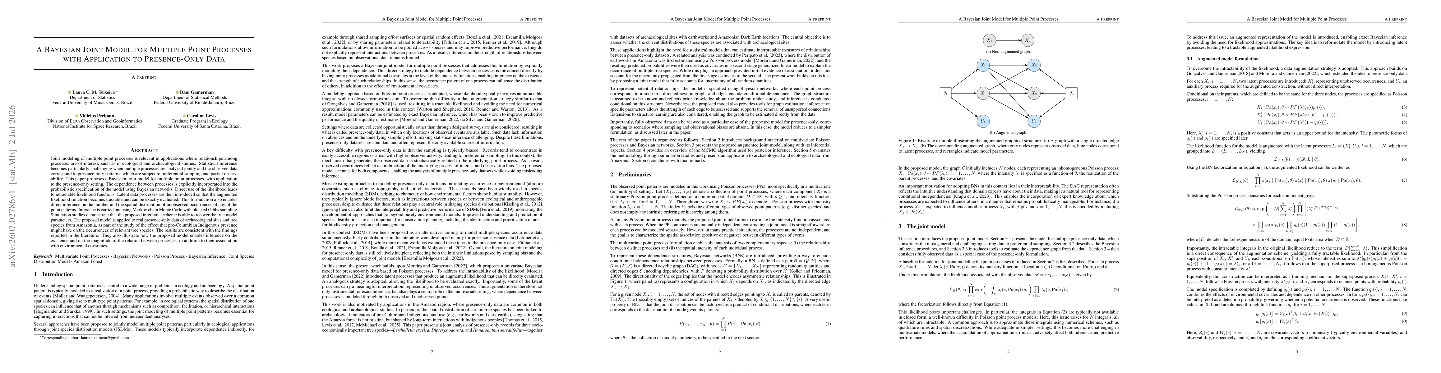 Thumbnail for A Bayesian Joint Model for Multiple Point Processes with Application to Presence-Only Data