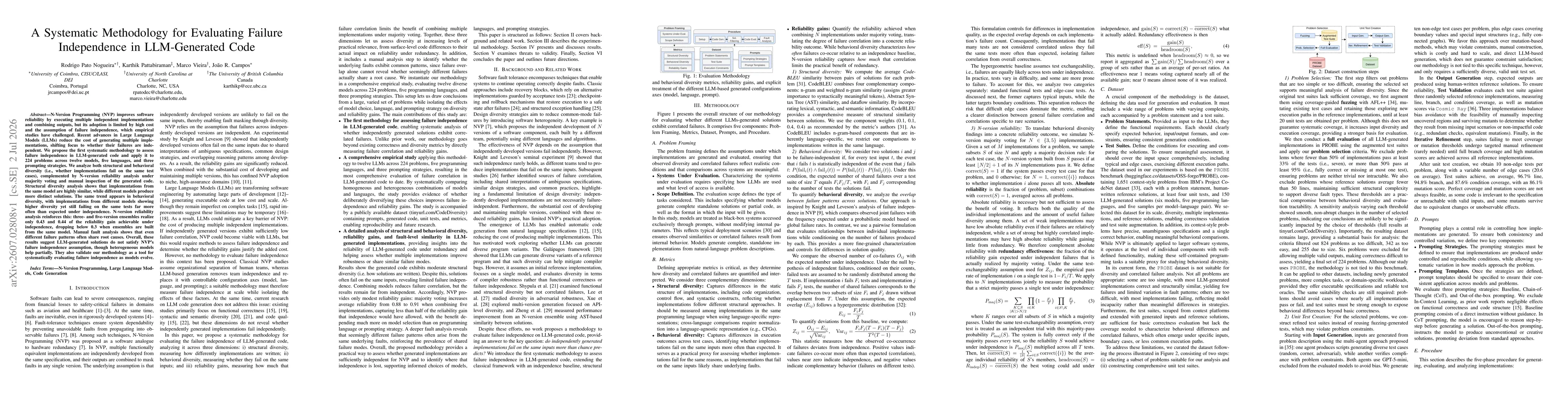 Thumbnail for A Systematic Methodology for Evaluating Failure Independence in LLM-Generated Code