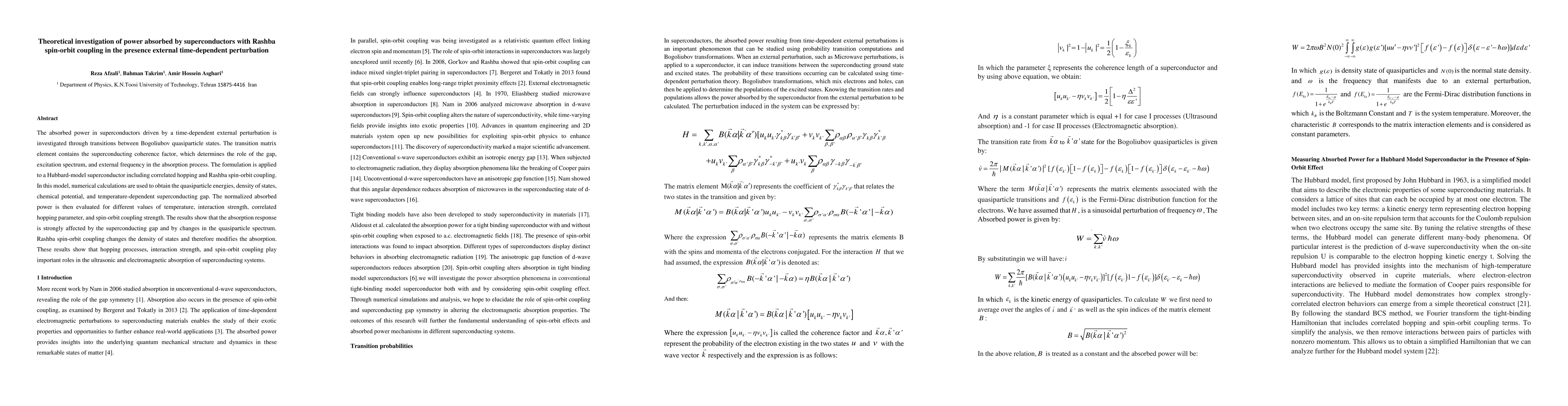 Thumbnail for Theoretical investigation of power absorbed by superconductors with Rashba spin-orbit coupling in the presence external time-dependent perturbation