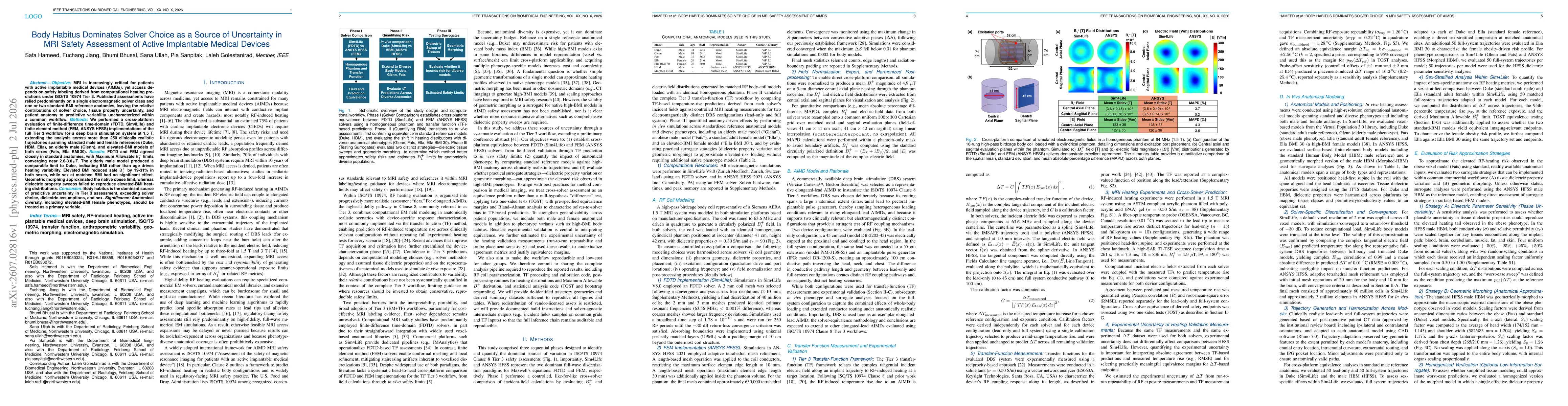 Thumbnail for Body Habitus Dominates Solver Choice as a Source of Uncertainty in MRI Safety Assessment of Active Implantable Medical Devices