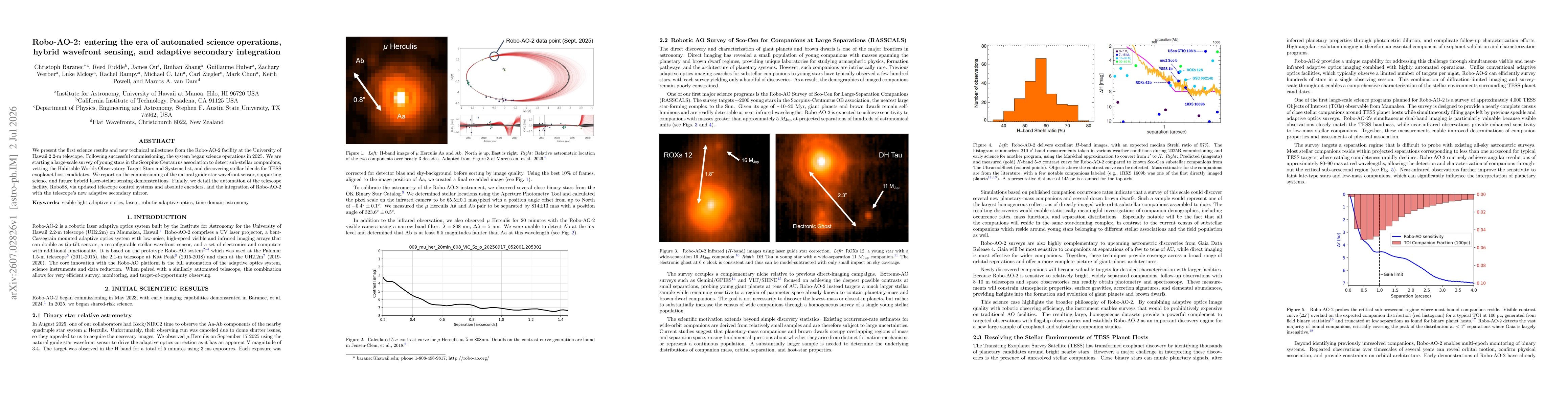 Thumbnail for Robo-AO-2: entering the era of automated science operations, hybrid wavefront sensing, and adaptive secondary integration