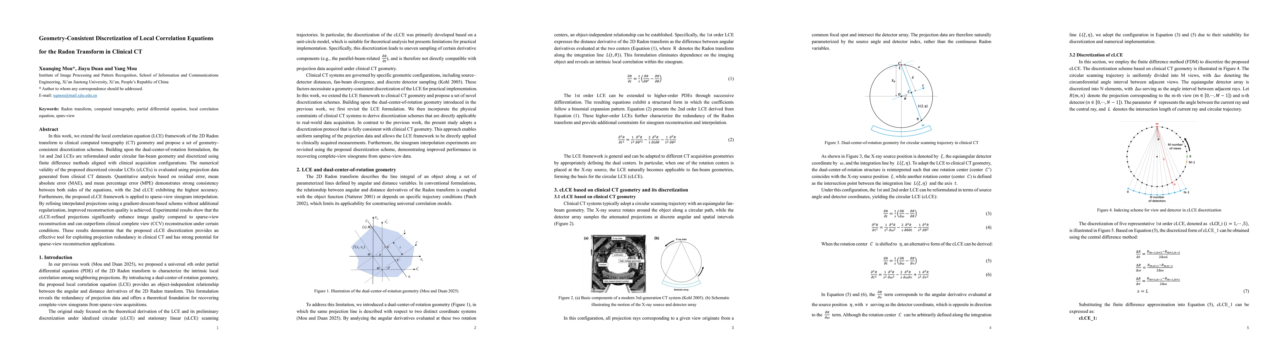 Thumbnail for Geometry-Consistent Discretization of Local Correlation Equations for the Radon Transform in Clinical CT