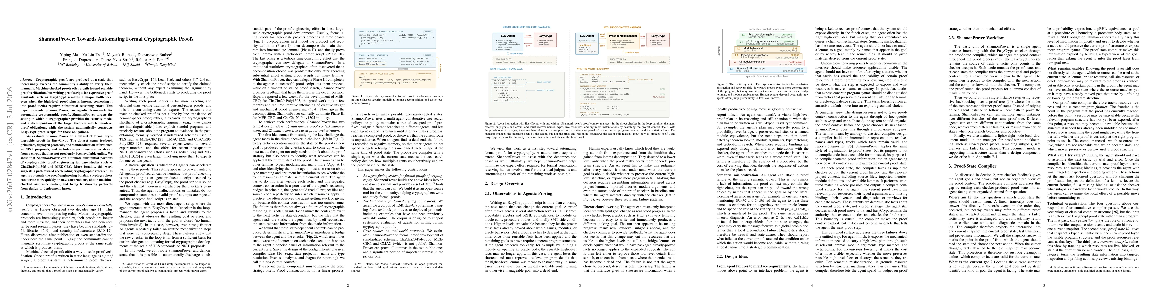 Thumbnail for ShannonProver: Towards Automating Formal Cryptographic Proofs