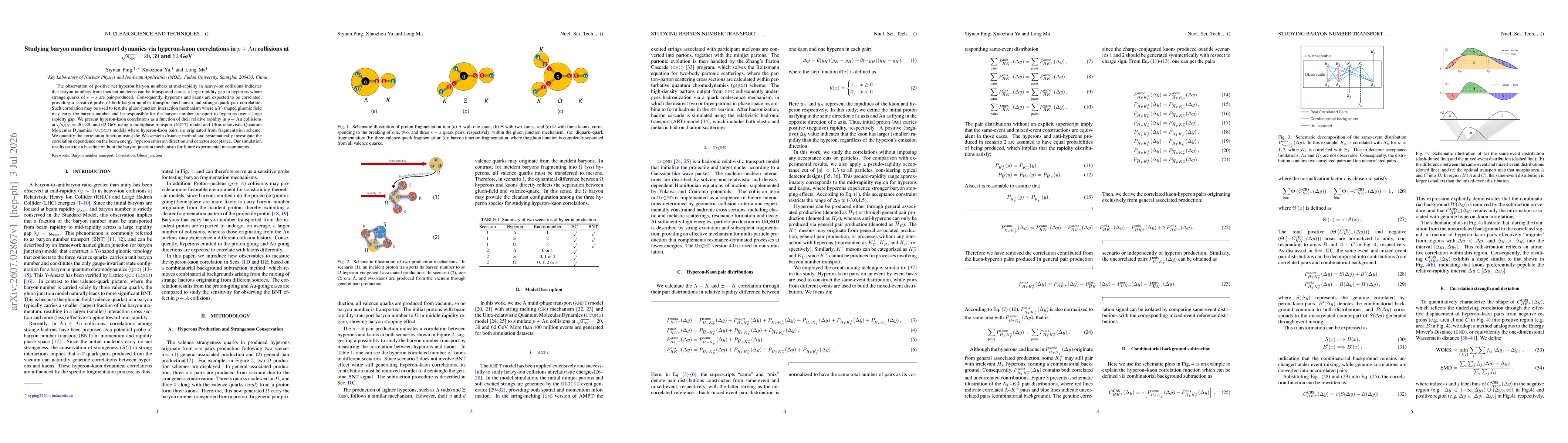 Thumbnail for Studying baryon number transport dynamics via hyperon-kaon correlations in $p + \mathrm{Au}$ collisions at $\sqrt{s_{_{\rm NN}}}=20$, $39$ and $62$ GeV