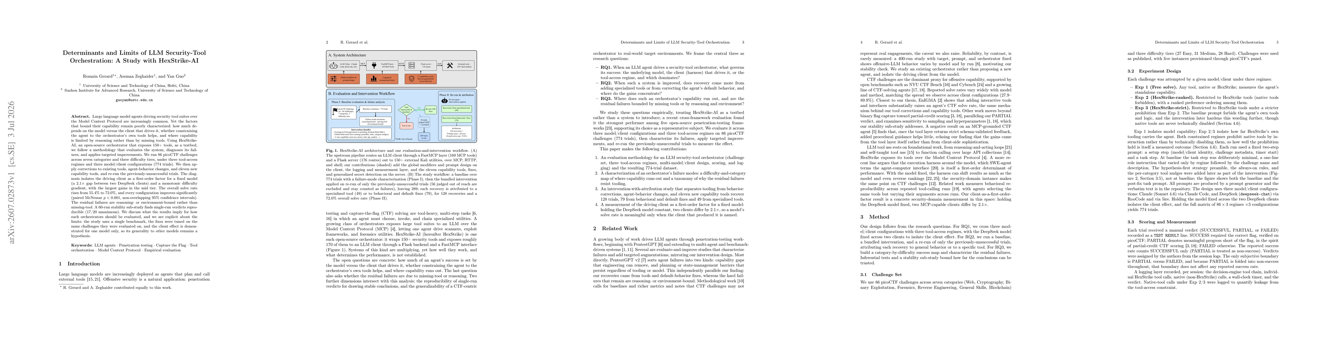 Thumbnail for Determinants and Limits of LLM Security-Tool Orchestration: A Study with HexStrike-AI