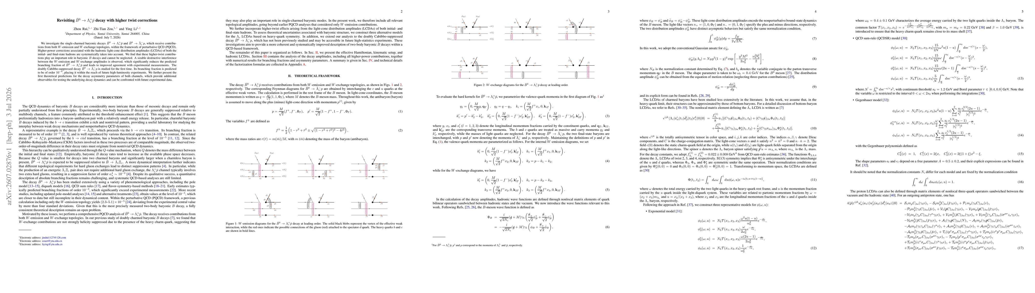 Thumbnail for Revisiting $\bar B^0 \rightarrow Λ_c^+ \bar p$ decay with higher twist corrections