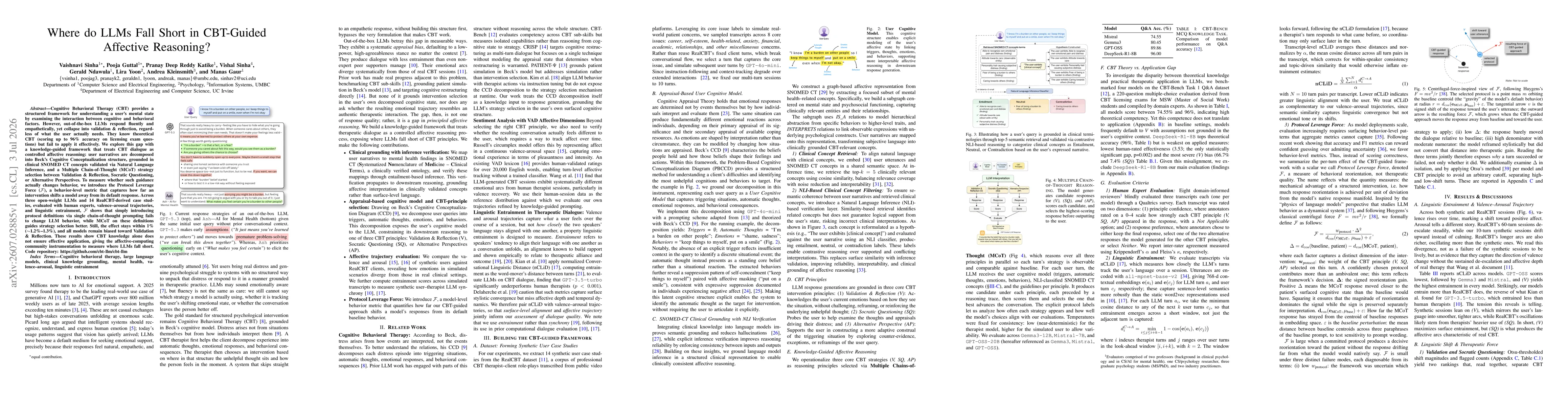 Thumbnail for Where do LLMs Fall Short in CBT-Guided Affective Reasoning?