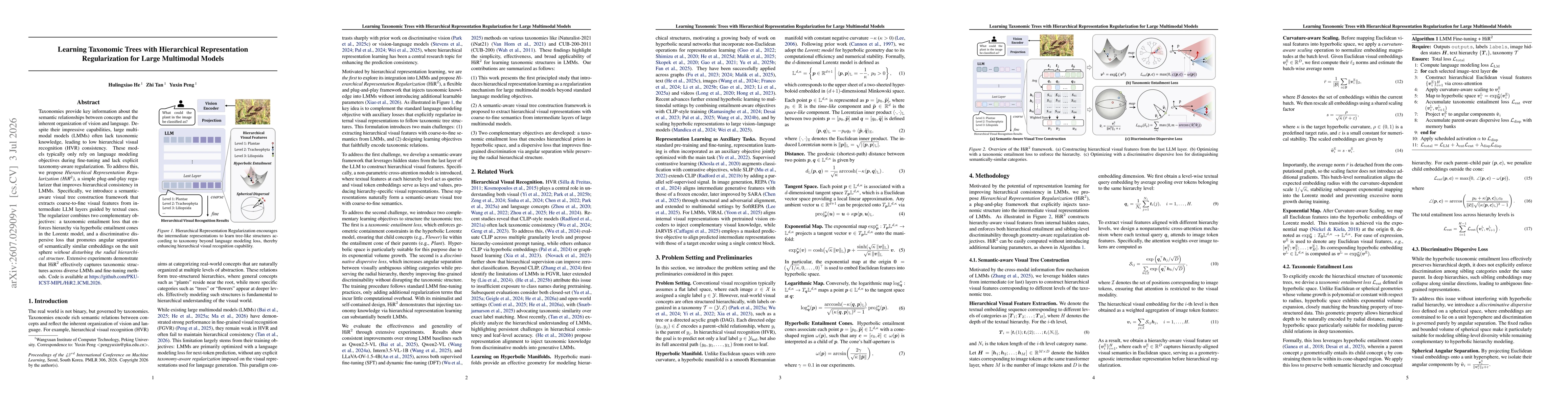 Thumbnail for Learning Taxonomic Trees with Hierarchical Representation Regularization for Large Multimodal Models