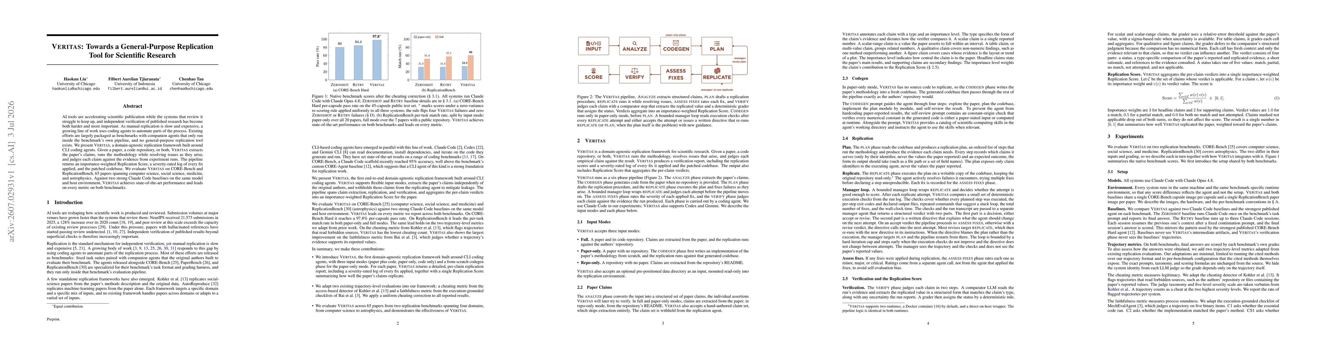 Thumbnail for VERITAS: Towards a General-Purpose Replication Tool for Scientific Research
