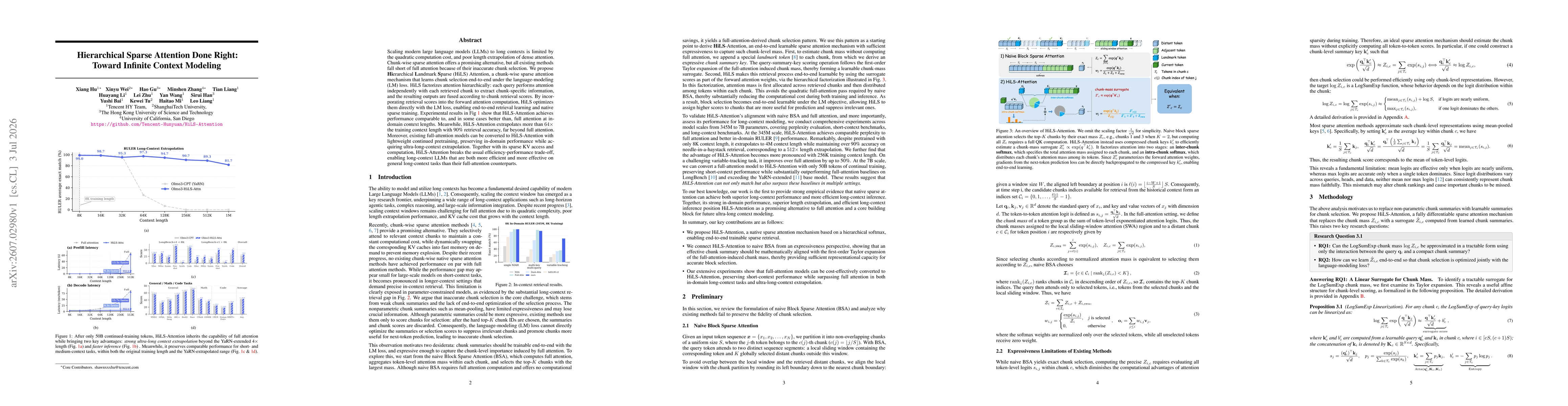 Thumbnail for Hierarchical Sparse Attention Done Right: Toward Infinite Context Modeling