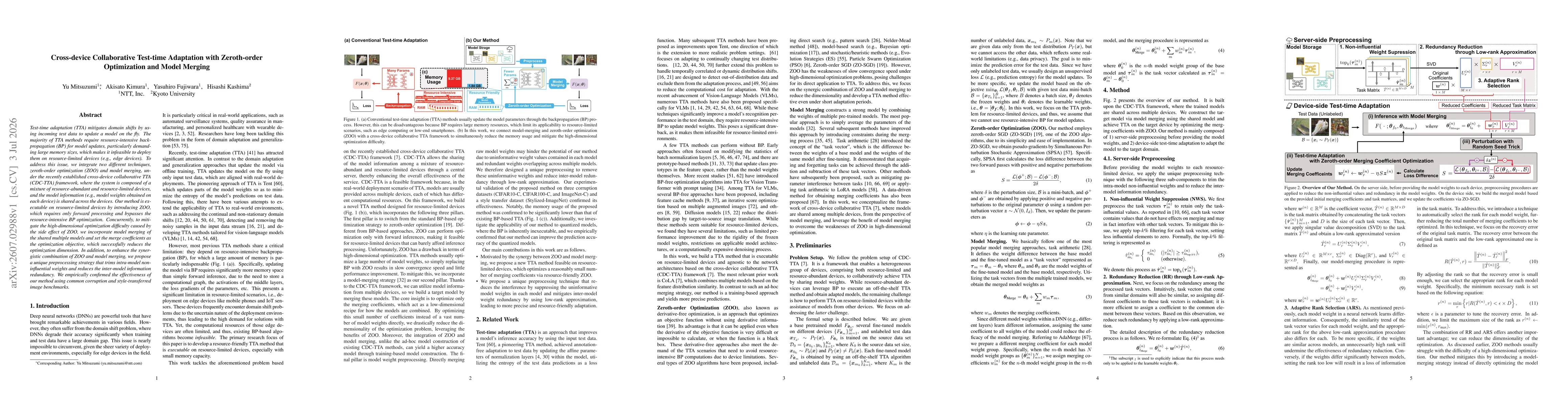 Thumbnail for Cross-device Collaborative Test-time Adaptation with Zeroth-order Optimization and Model Merging