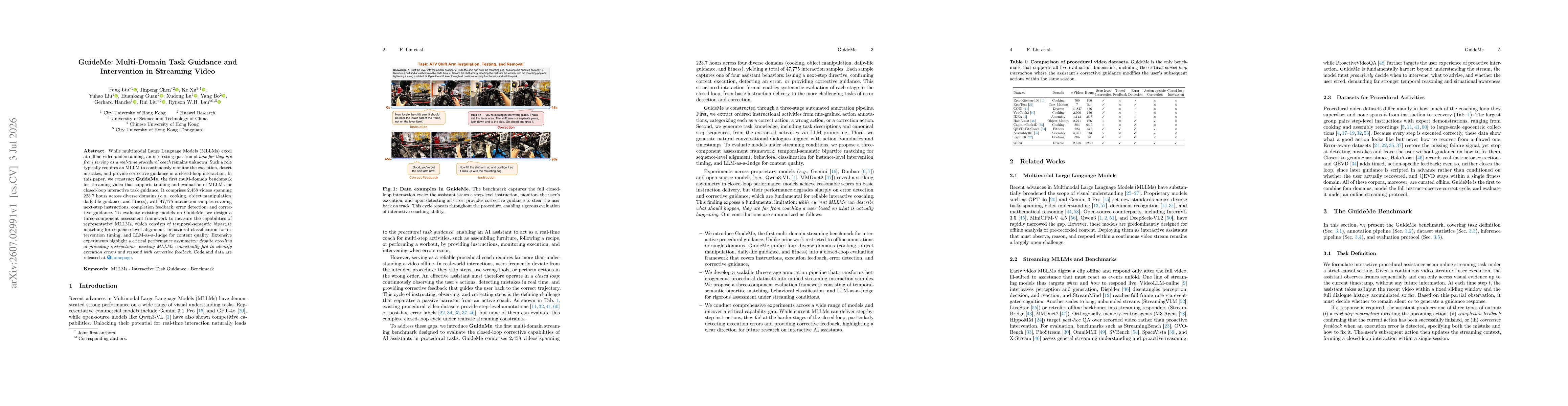 Thumbnail for GuideMe: Multi-Domain Task Guidance and Intervention in Streaming Video
